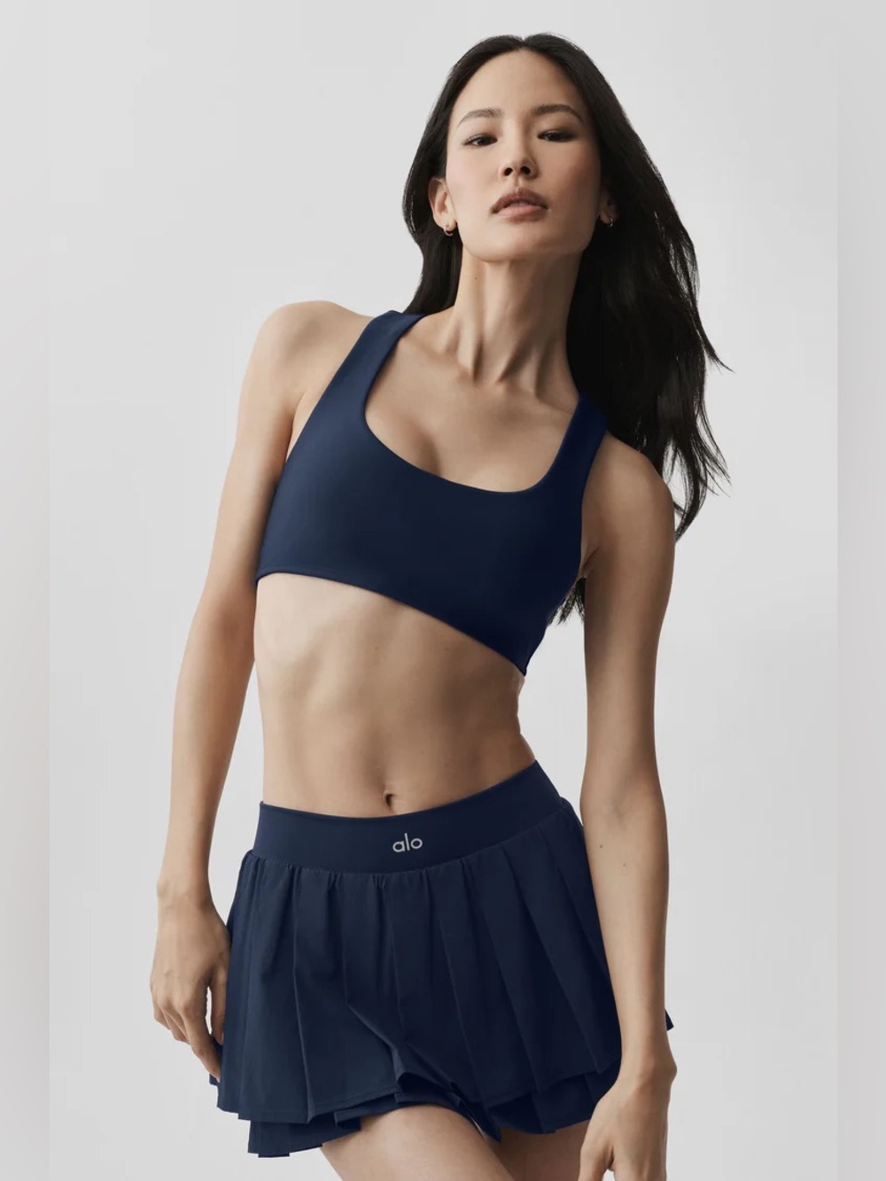 ALO Yoga Navy Airlift Advantage Racerback Bra xs